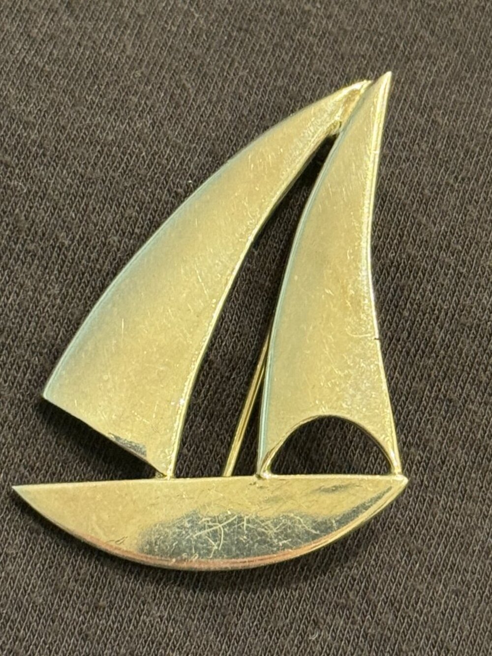 Vintage Mexico 925 Sterling Silver Sailboat Brooch Pin Nautical